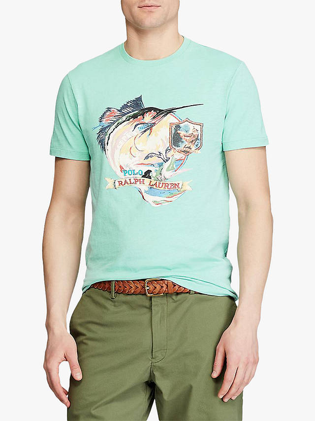 Polo Ralph Lauren Swordfish T-Shirt, Bayside Green at John Lewis & Partners