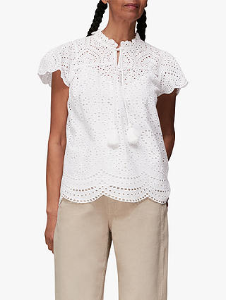 Whistles Bonnie Broderie Blouse