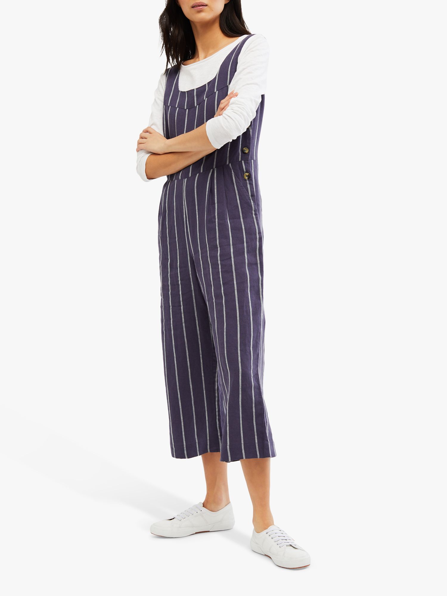 linen jumpsuit striped