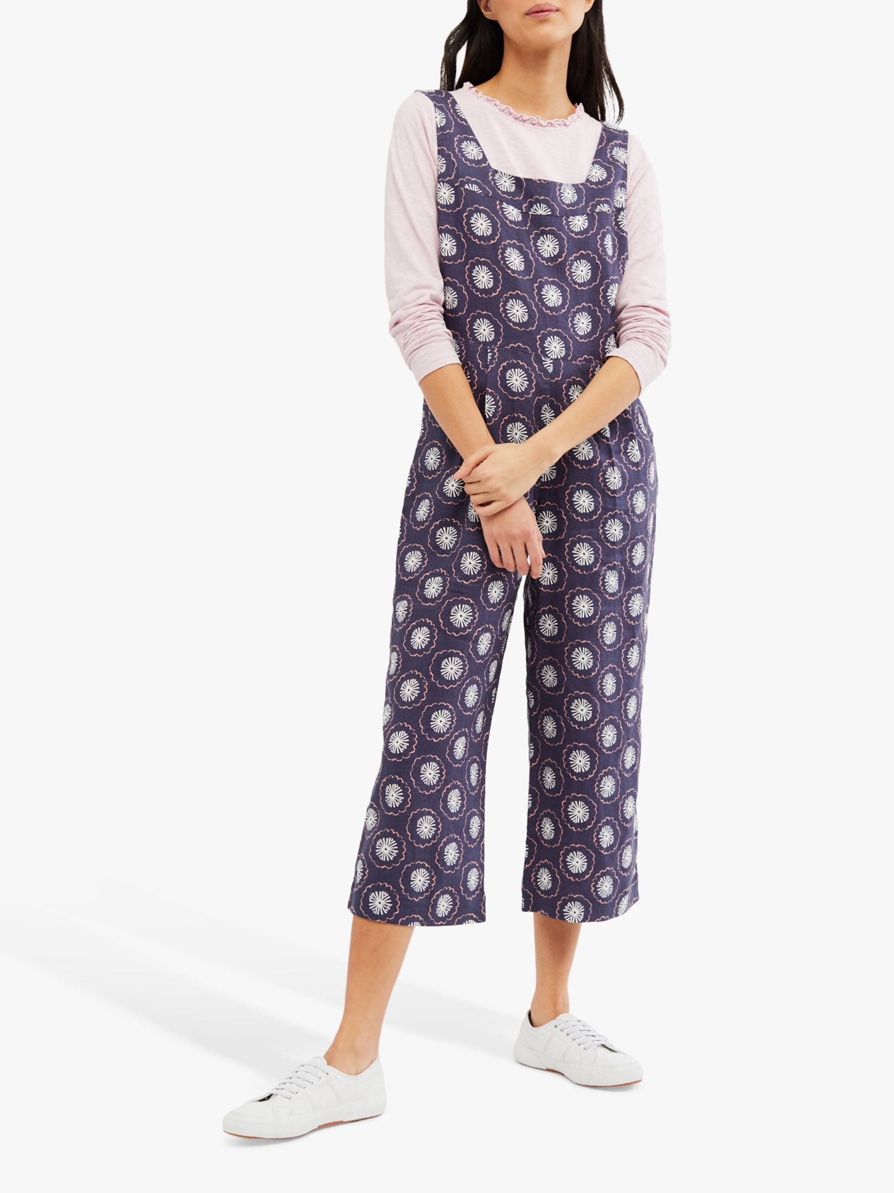 linen jumpsuit navy