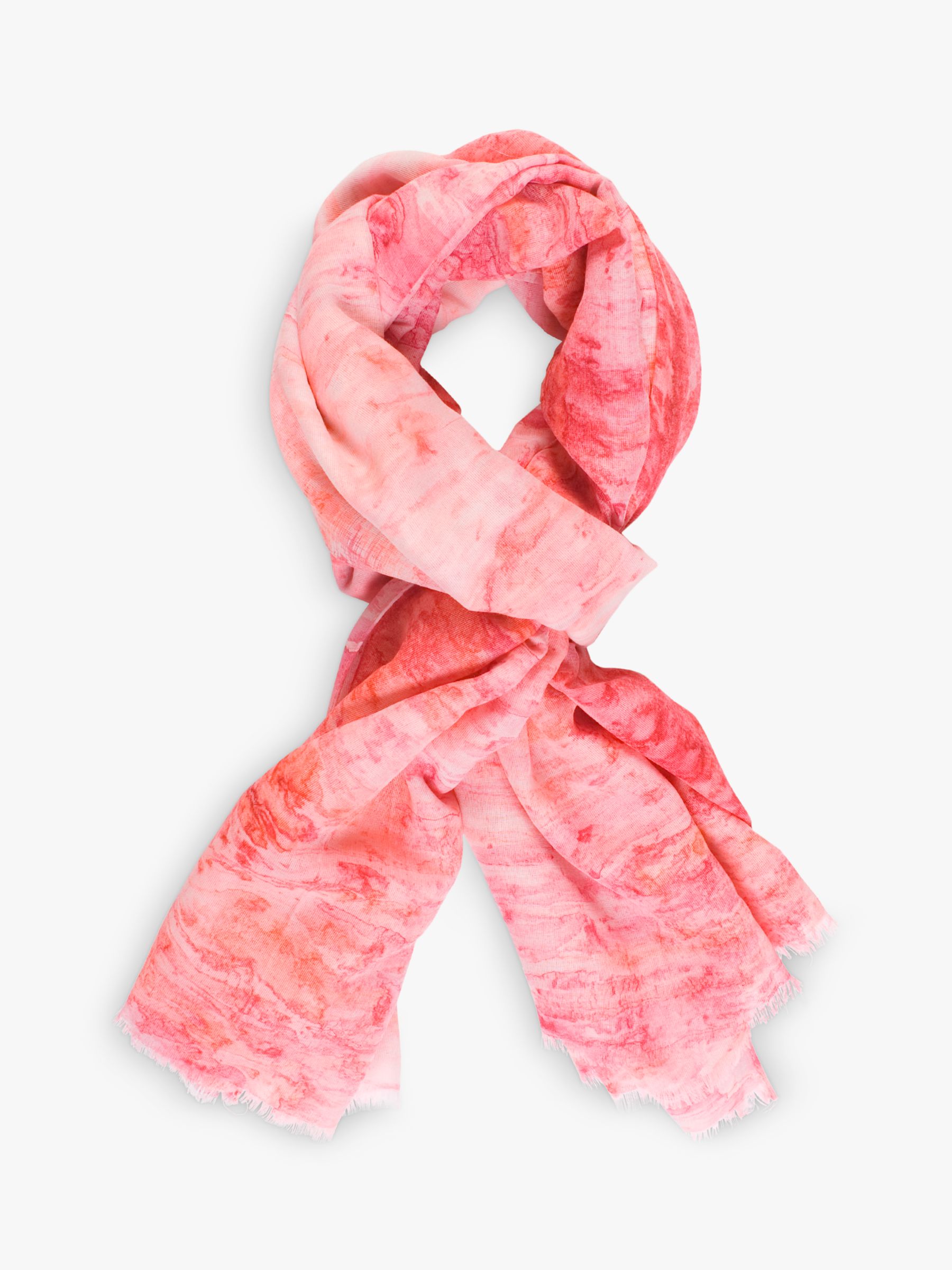 Chesca Marble Print Scarf, Rose Pink at John Lewis & Partners