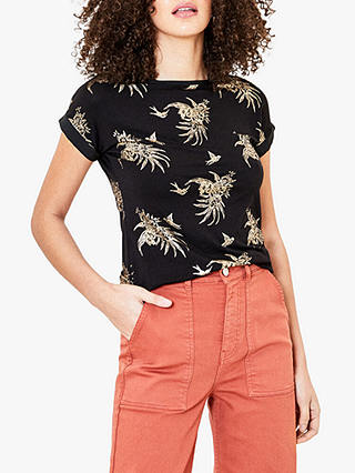 Oasis Tropical Foil Boat Neck Tee