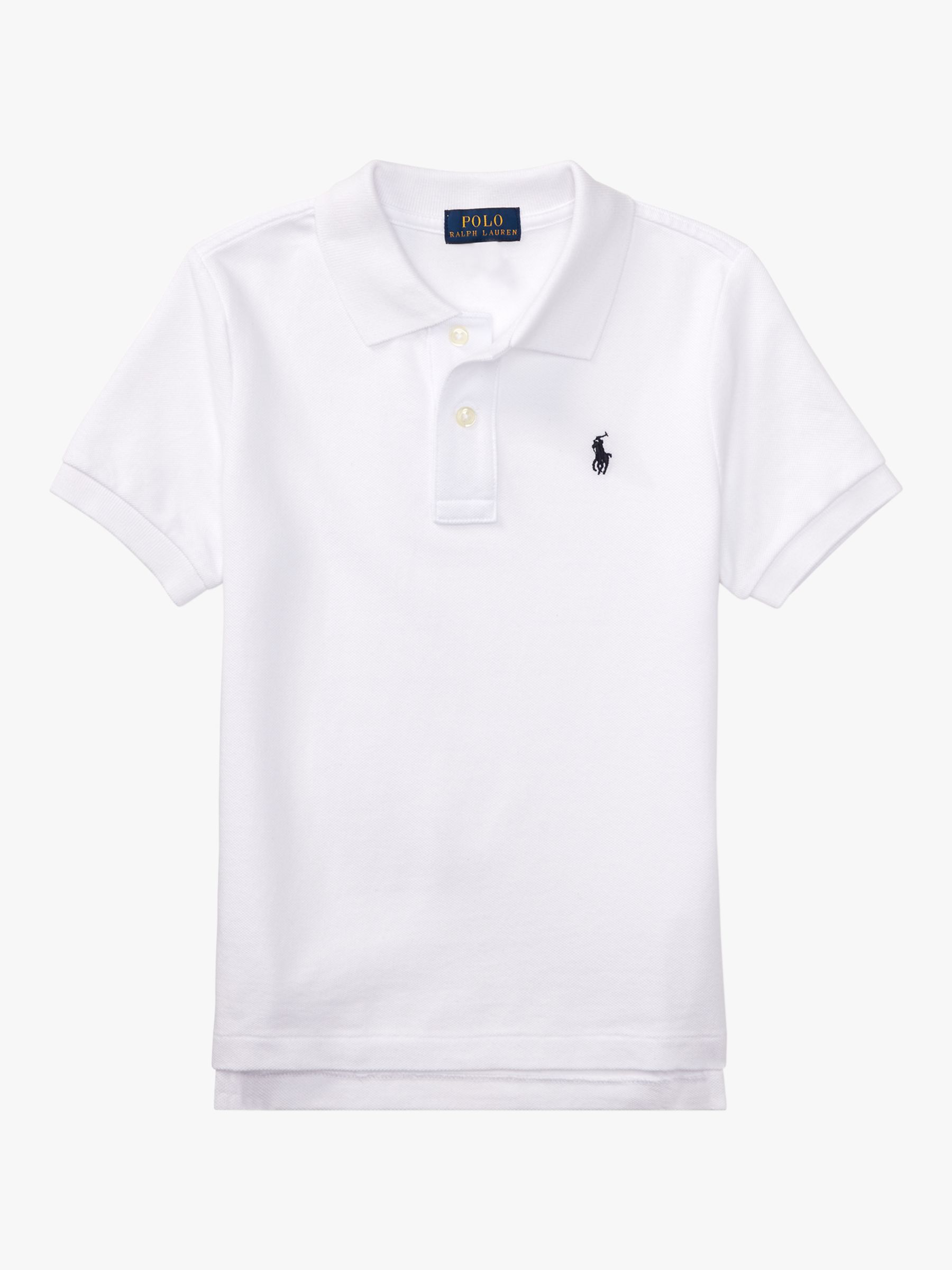 Polo Ralph Lauren Kids' Polo Shirt, White at John Lewis & Partners