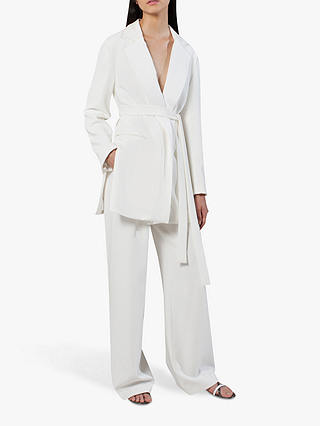 French Connection Amato Bridal Tux Wedding Suit Trousers, Summer White