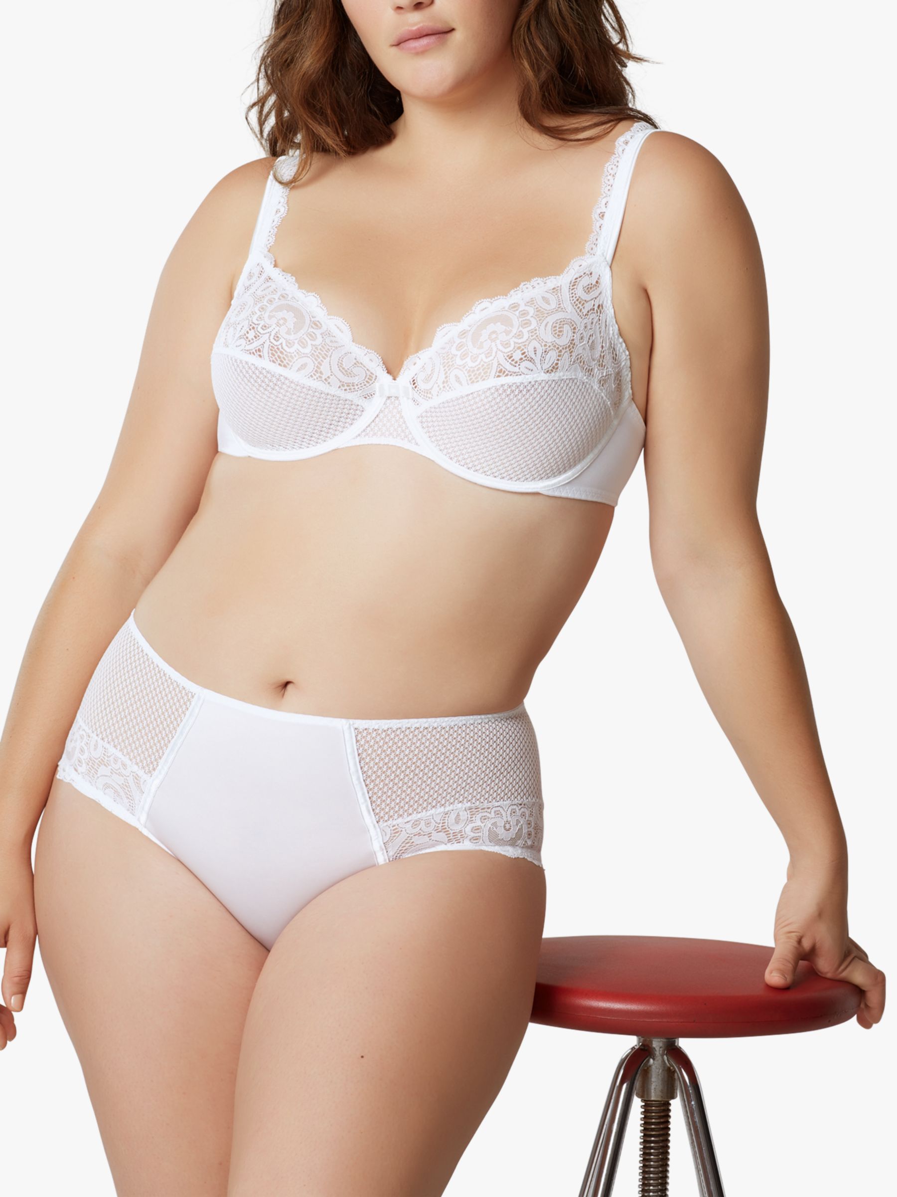 Maison Lejaby Gaby Full Cup Underwired Bra, Blanc at John Lewis & Partners