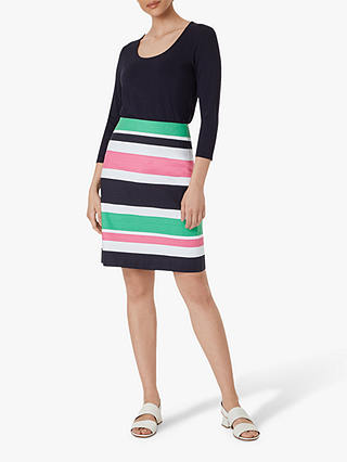 Hobbs Ayla Striped Mini Skirt, Multi