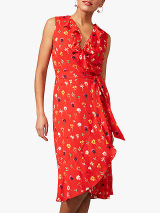 Phase Eight Alanna Ditsy Floral Print Dress, Fire/Multi