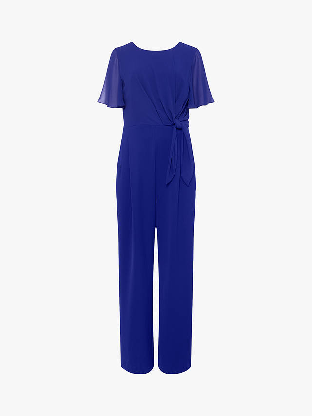 Blue - Save 44% Phase Eight Chiffon Georgette Twist Front Jumpsuit in Cobalt Womens Clothing Jumpsuits and rompers Full-length jumpsuits and rompers 