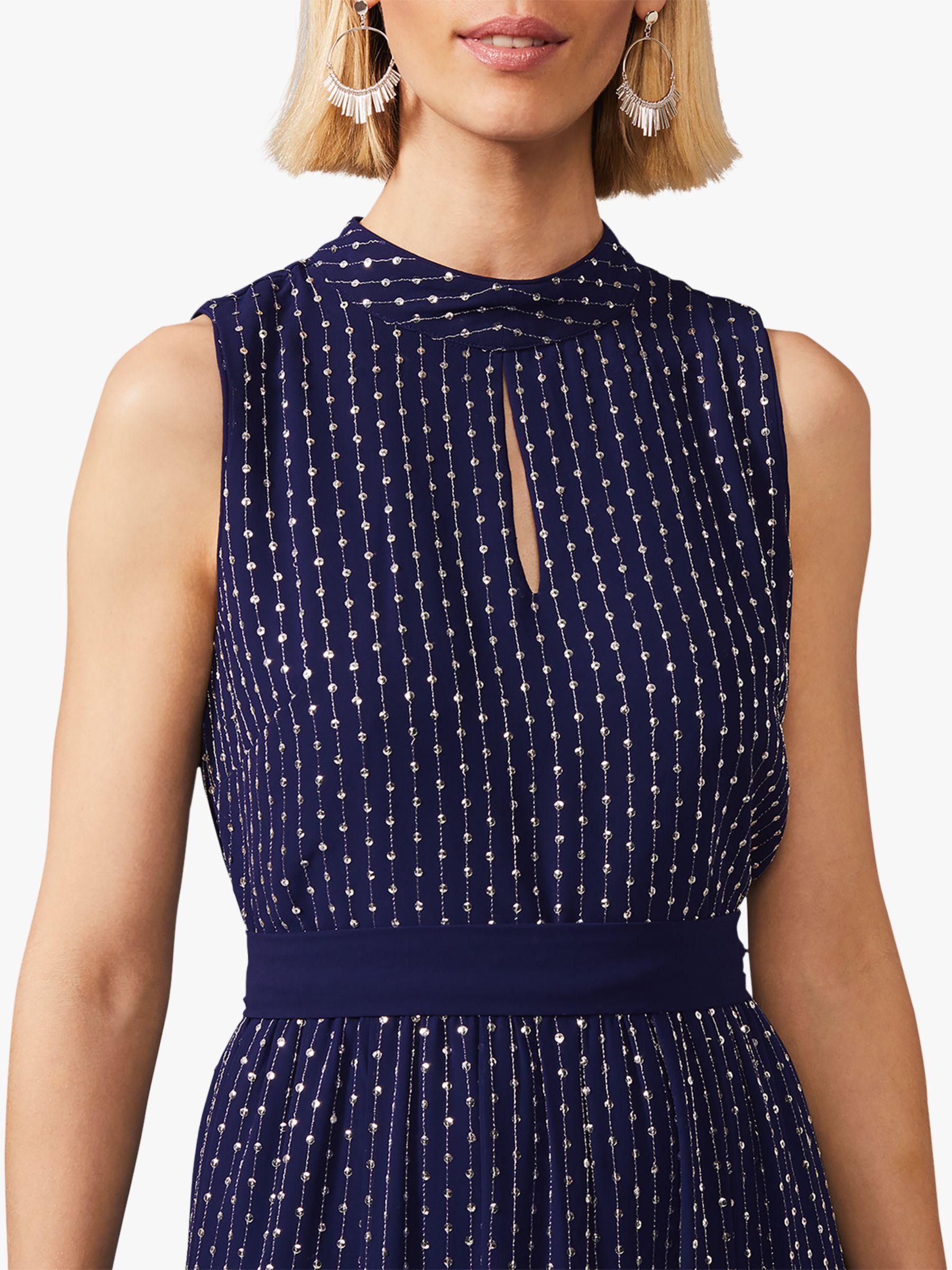 Buy Phase Eight Collection 8 Pippa Spot Print Blouson Maxi Dress, Cobalt Online at johnlewis.com
