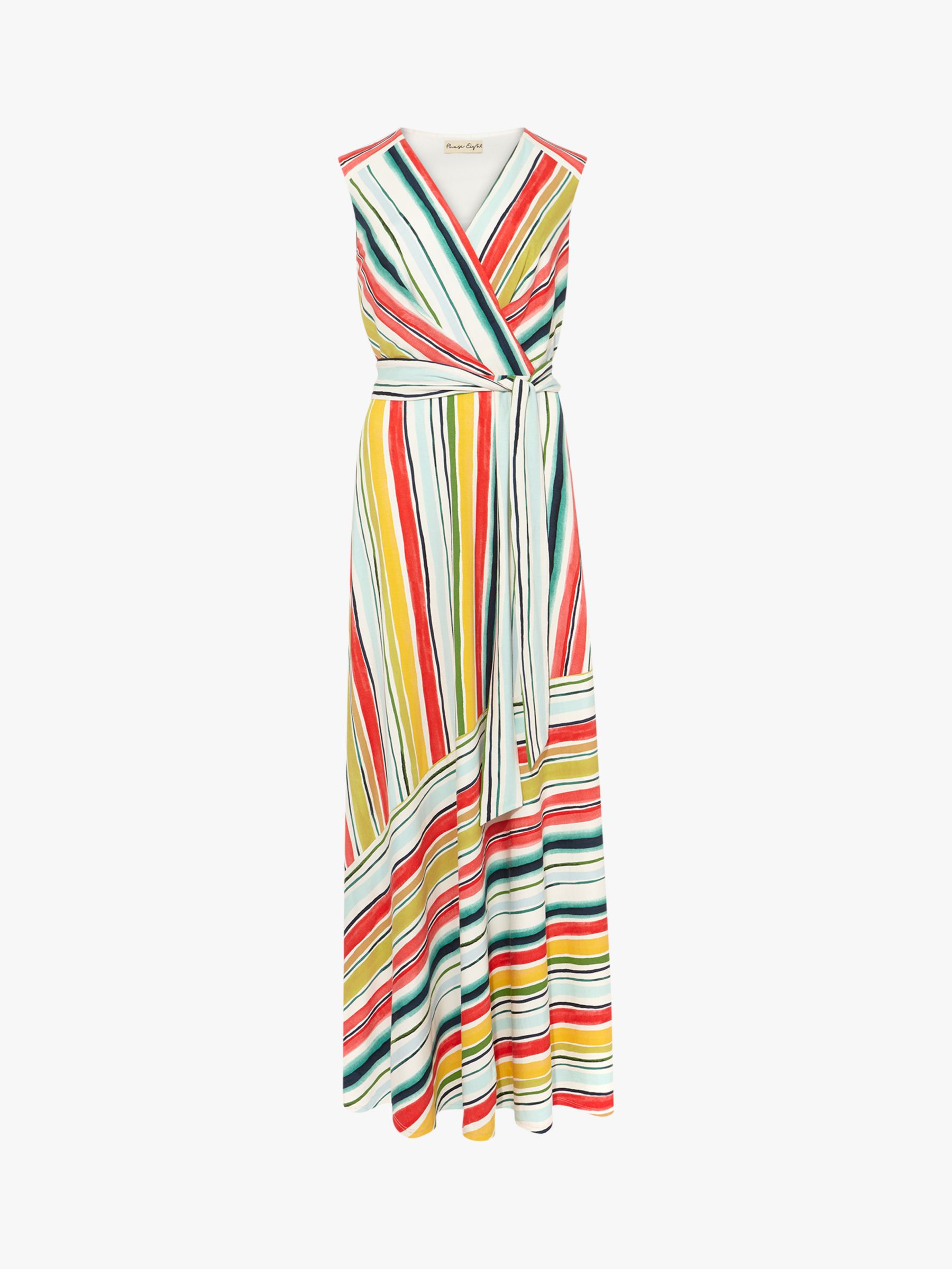 Phase Eight Mari Striped Sleeveless Maxi Dress, Multi