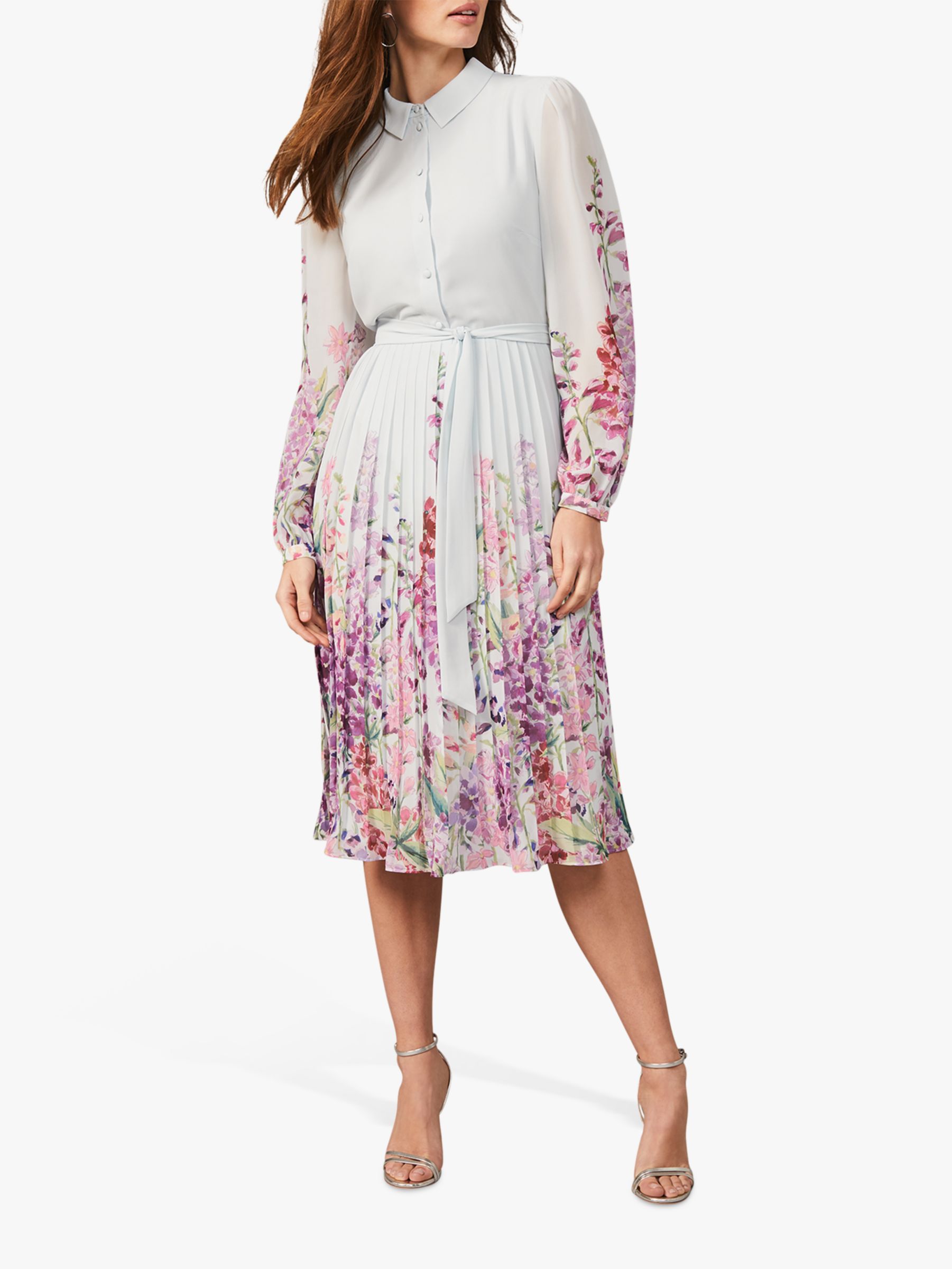 Phase Eight Rachie Floral Print Pleated ...