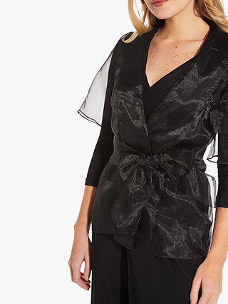 Adrianna Papell Organza Cover Up, Black