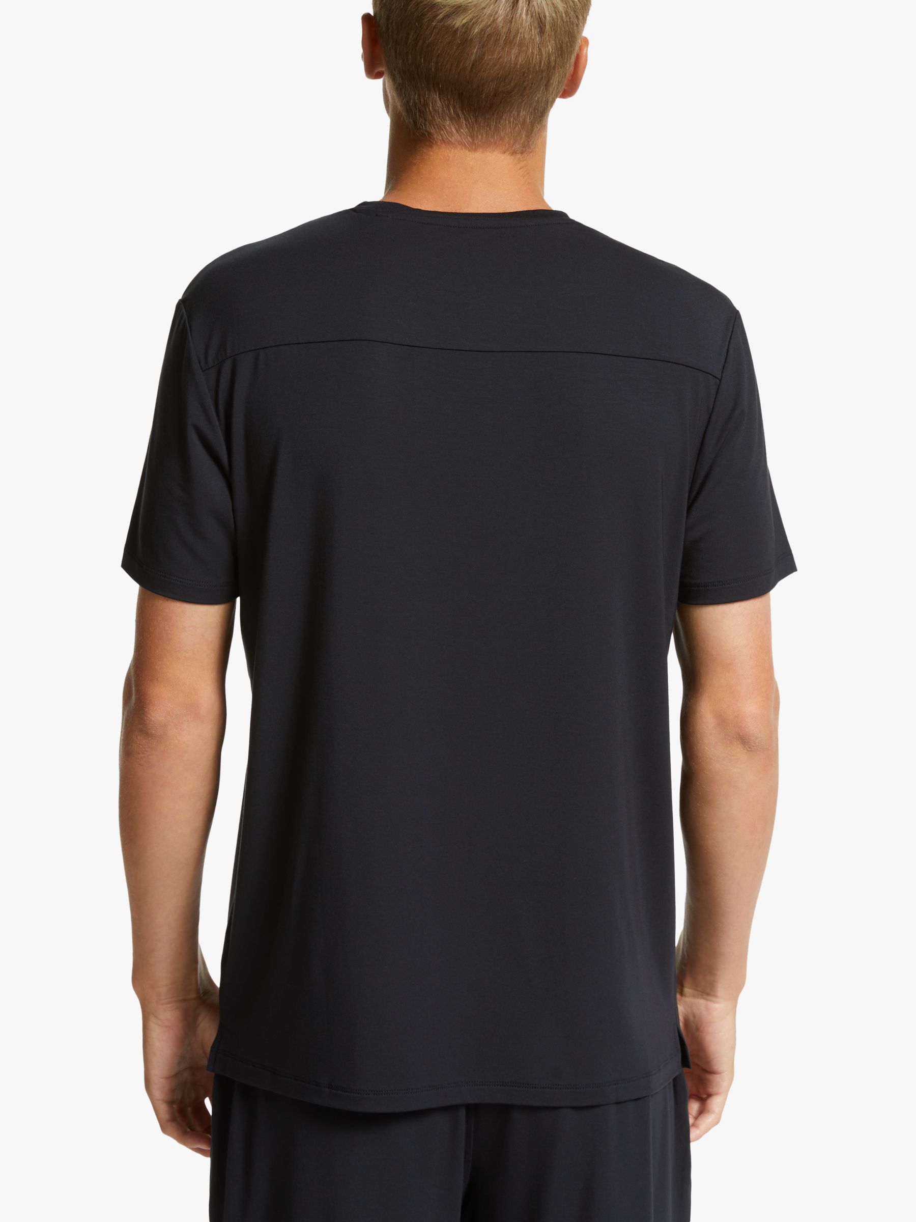 John Lewis Ultra Soft Modal Lounge Crew Neck T-Shirt, Black at John ...