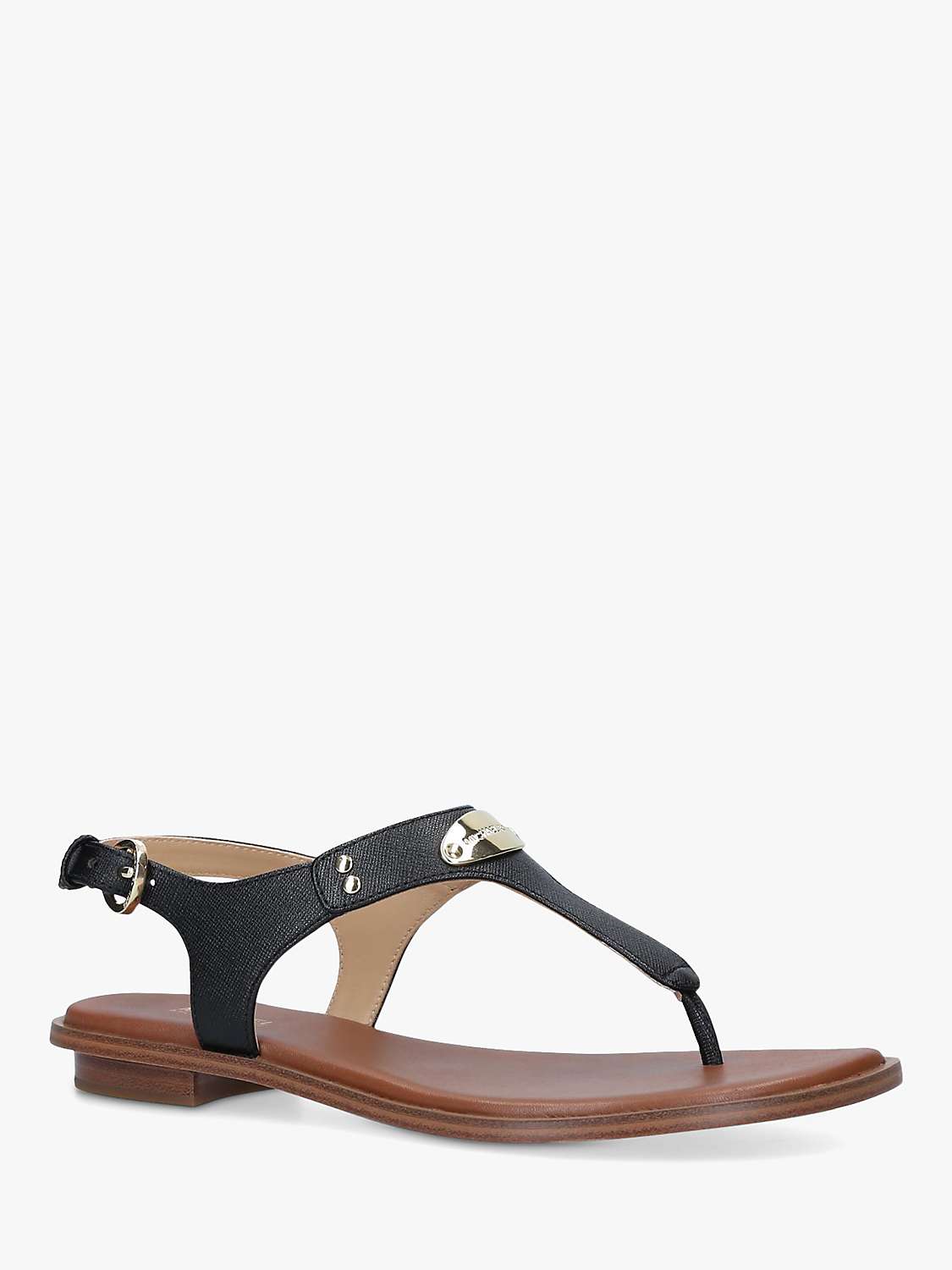Buy MICHAEL Michael Kors Logo Plated T-Strap Sandals Online at johnlewis.com