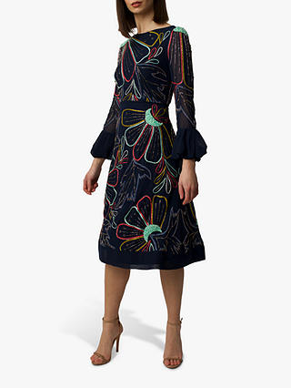 Raishma Alison Embellished Floral Midi Dress, Multi