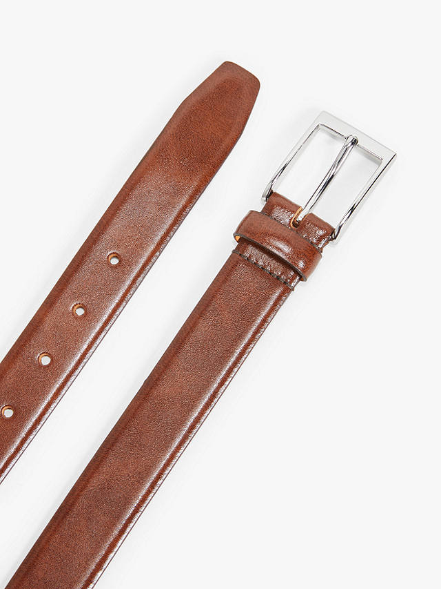 John Lewis Made in England 30mm Formal Leather Belt, Tan