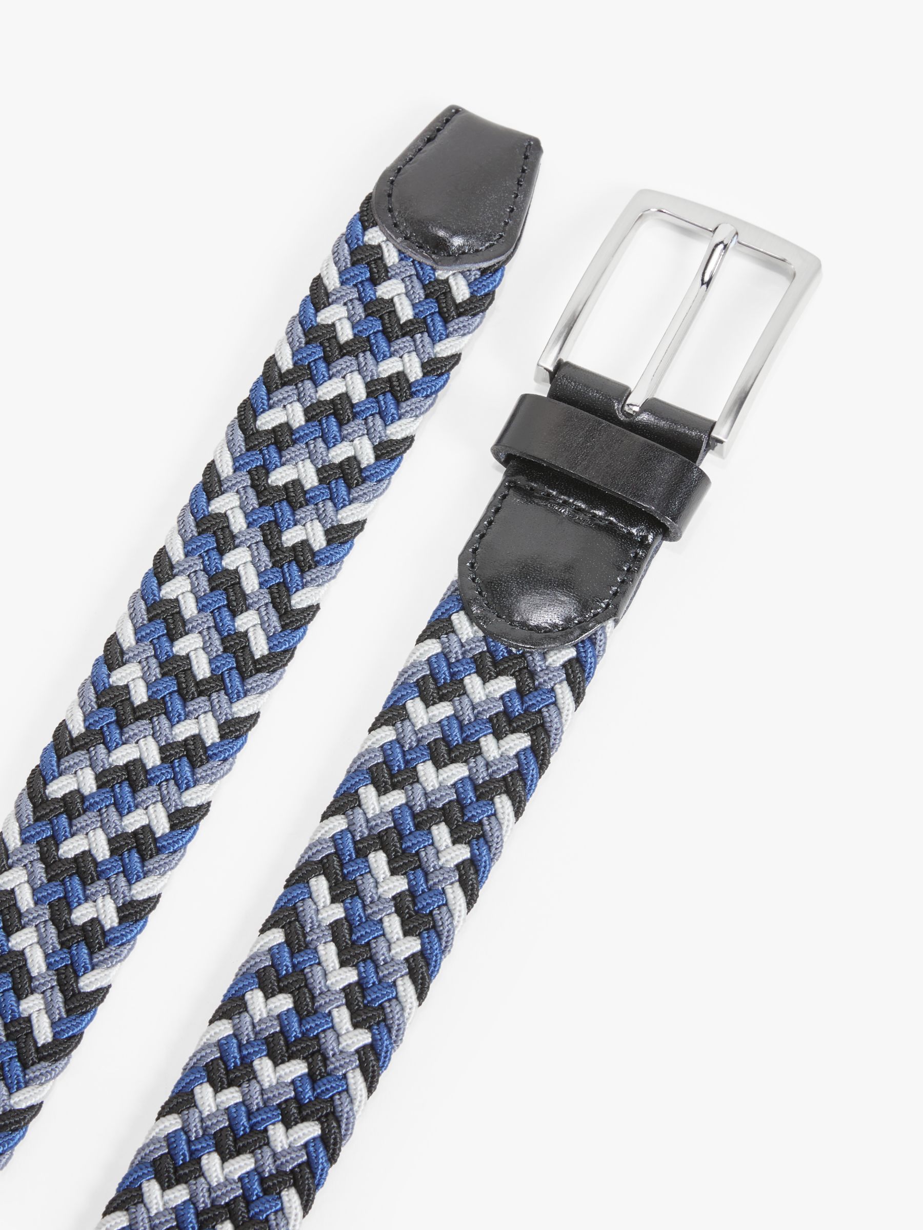 John Lewis 35mm Woven Belt, Blue/Multi, L