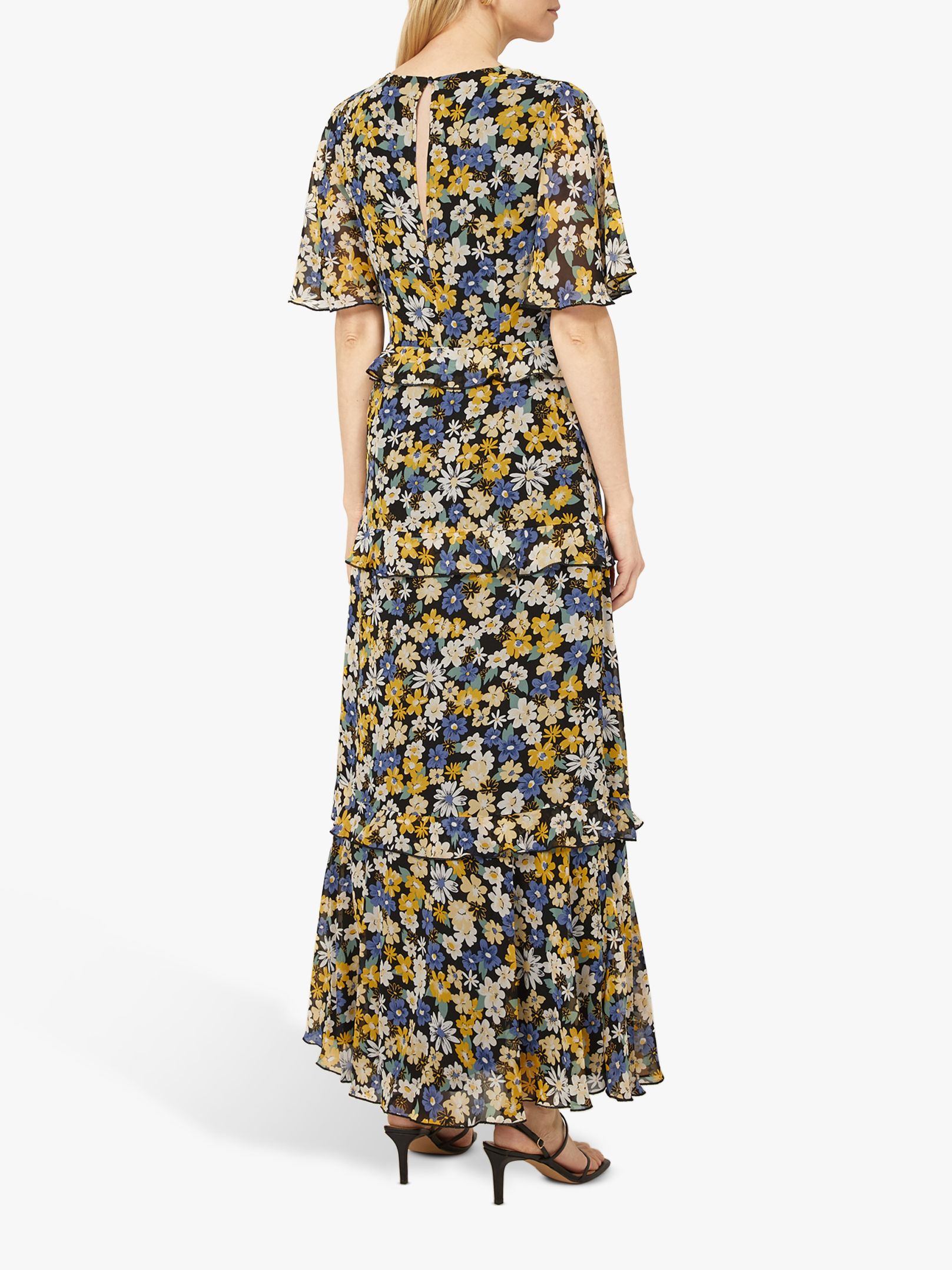 Warehouse Floral Tiered Maxi Dress, Multi