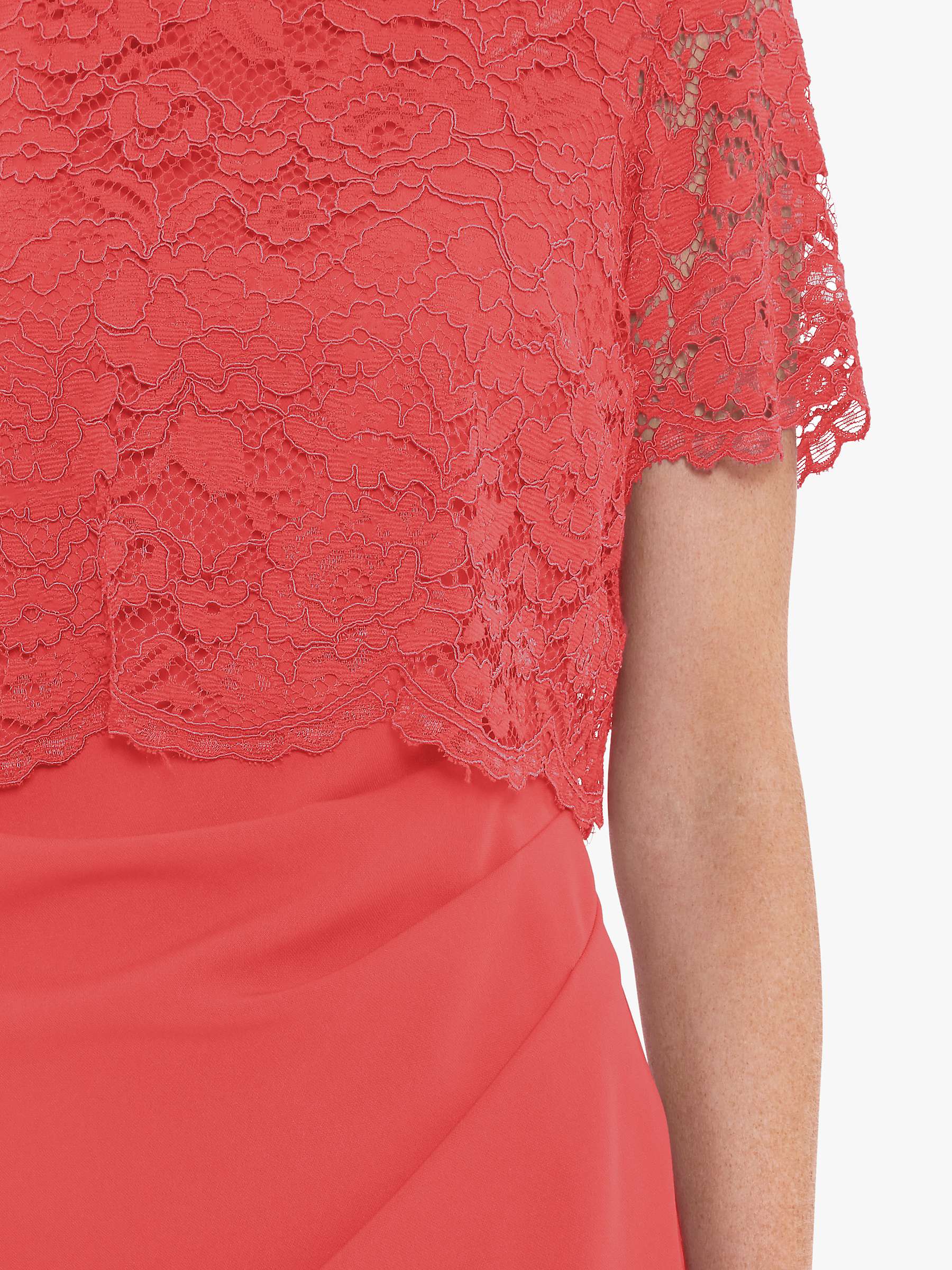 Buy Gina Bacconi Kora Lace Midi Dress, Orange Red Online at johnlewis.com