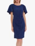 Gina Bacconi Sahar Floral Embroidered Mini Dress, Navy