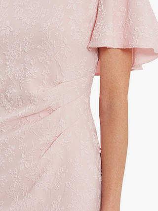 Gina Bacconi Sahar Floral Embroidered Mini Dress, Potpourri Pink