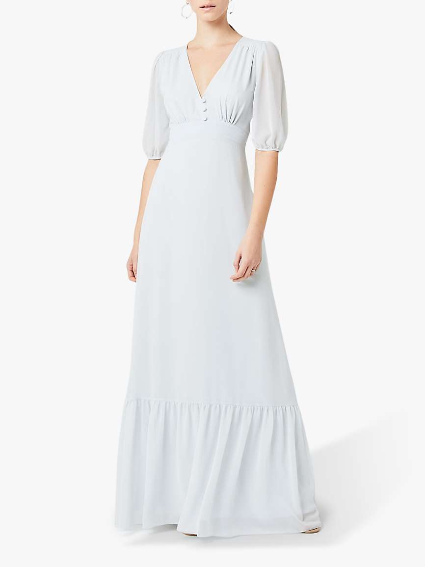 Buy Maids to Measure Mathilda Chiffon Dress, Dove Grey Online at johnlewis.com