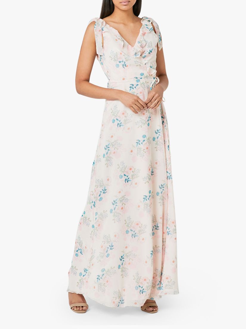 Maids to Measure Lily Floral Print Sleeveless Maxi Dress, Multi, 10