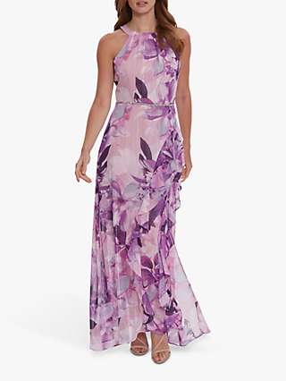 Gina Bacconi Analisa Floral Maxi Dress, Purple