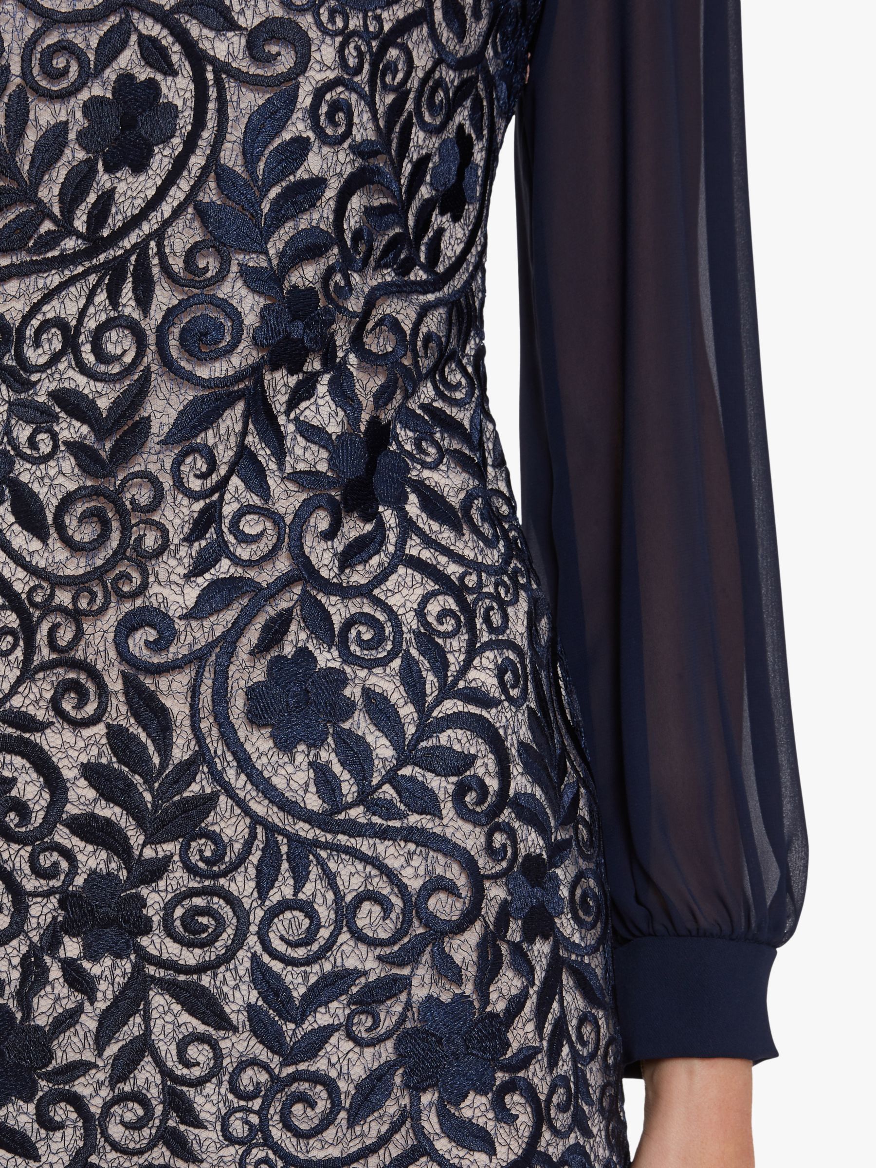Buy Gina Bacconi Mozelle Embroidered Floral Midi Dress Online at johnlewis.com
