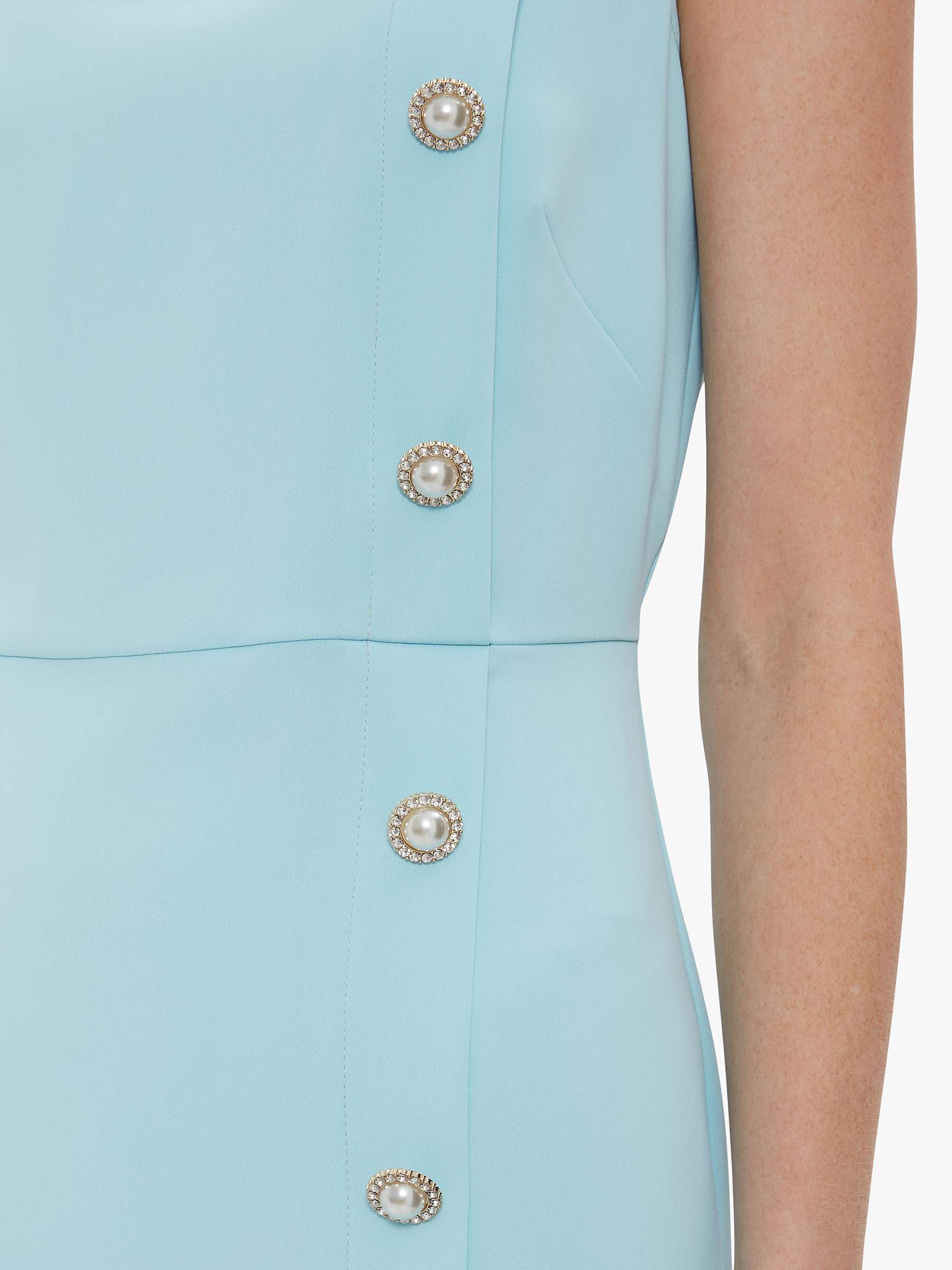 Buy Gina Bacconi Mykia Button Midi Dress, Ice Blue Online at johnlewis.com
