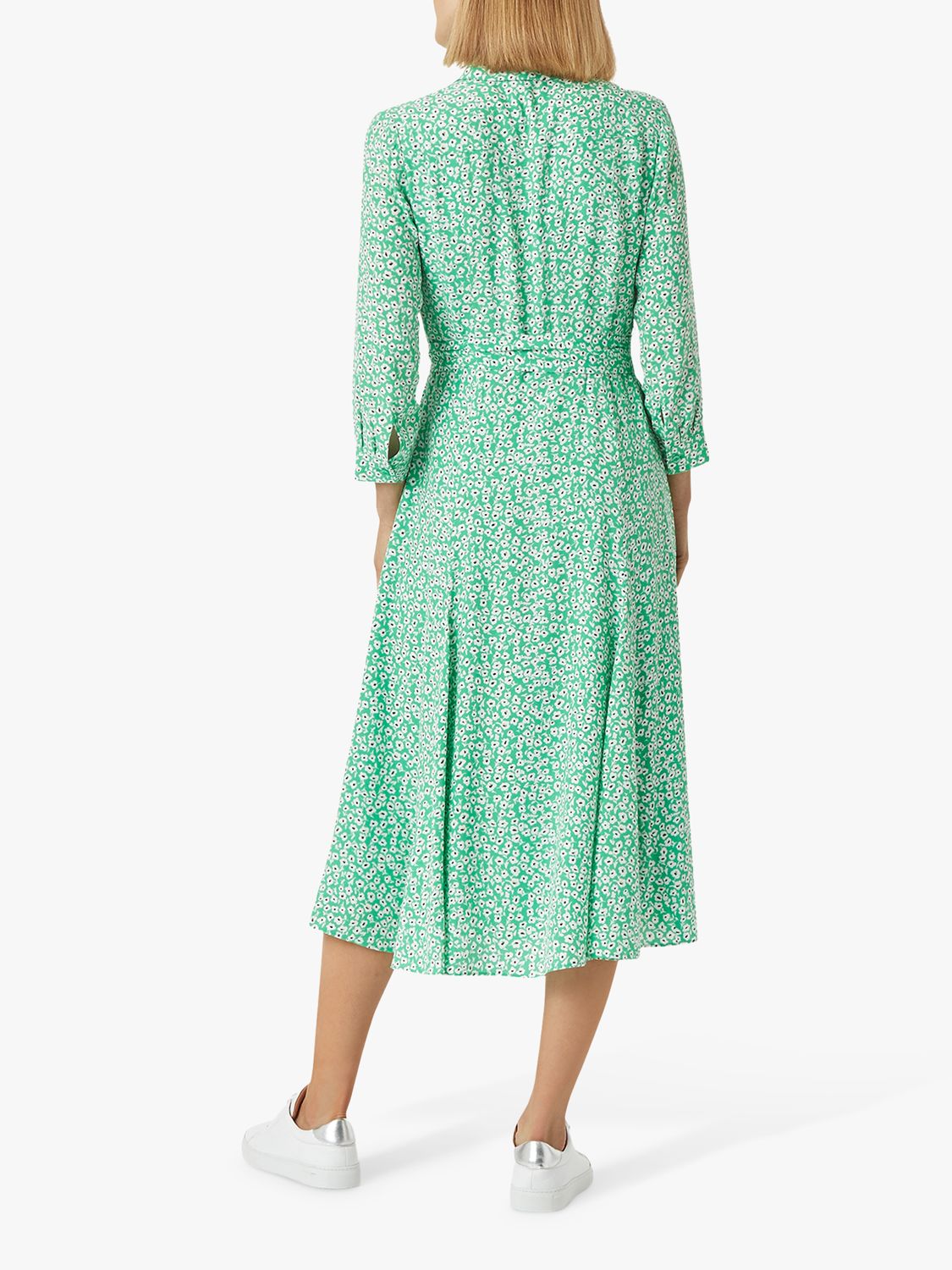 Hobbs Frederica Shirt Dress, Green/Multi
