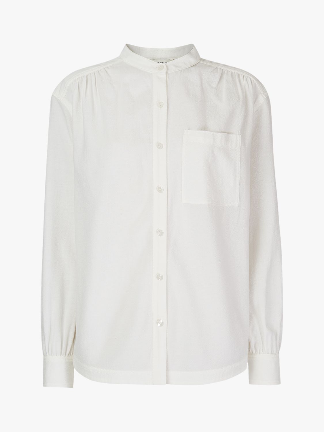 Whistles Textured Long Sleeved Shirt, Ivory
