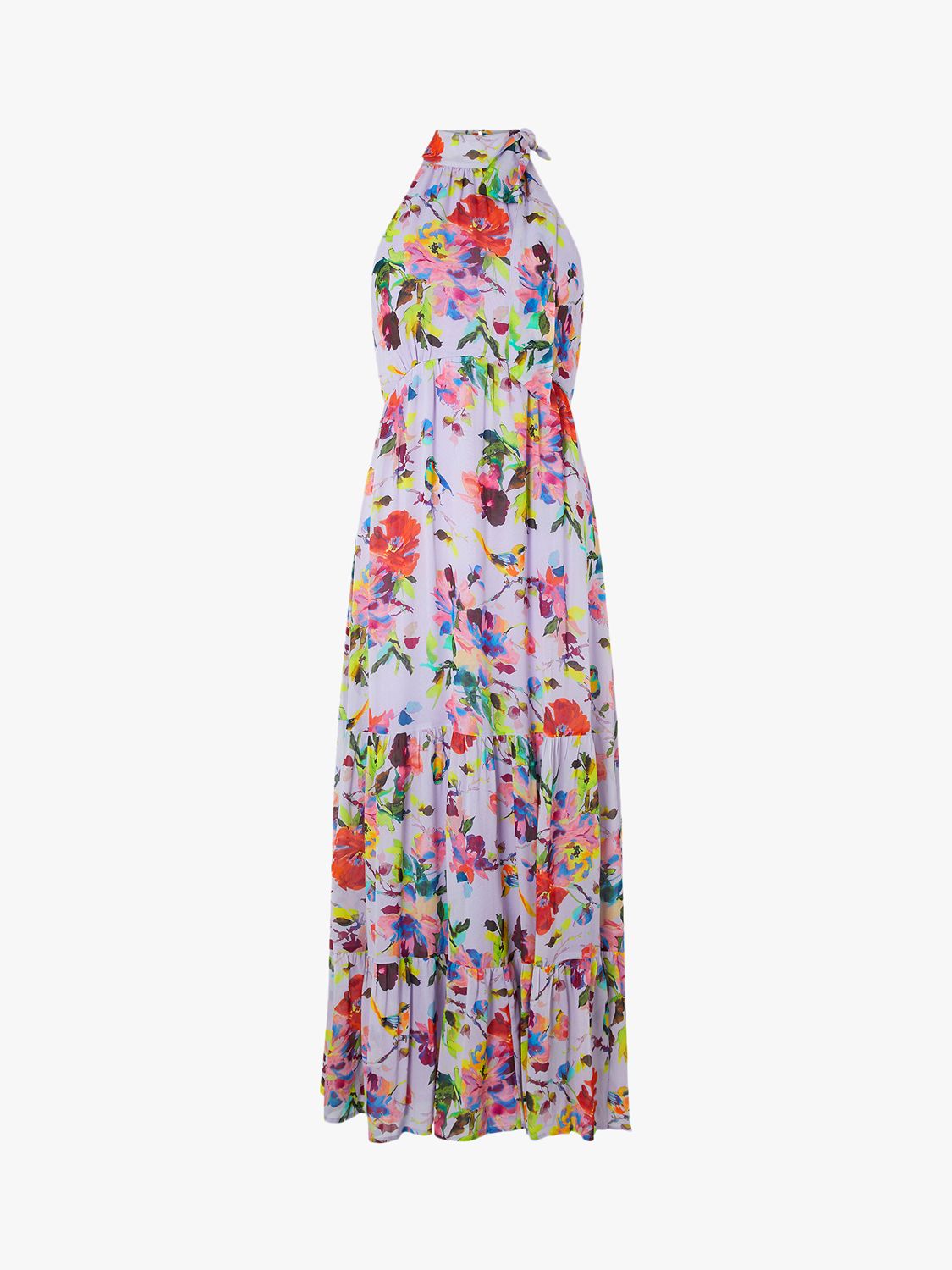 Monsoon Brynn Floral Maxi Dress, Lilac