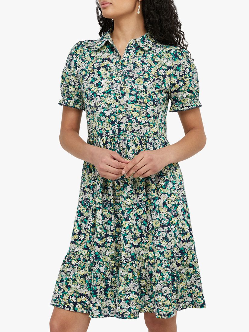 Monsoon Reese Floral Print Jersey Dress 
