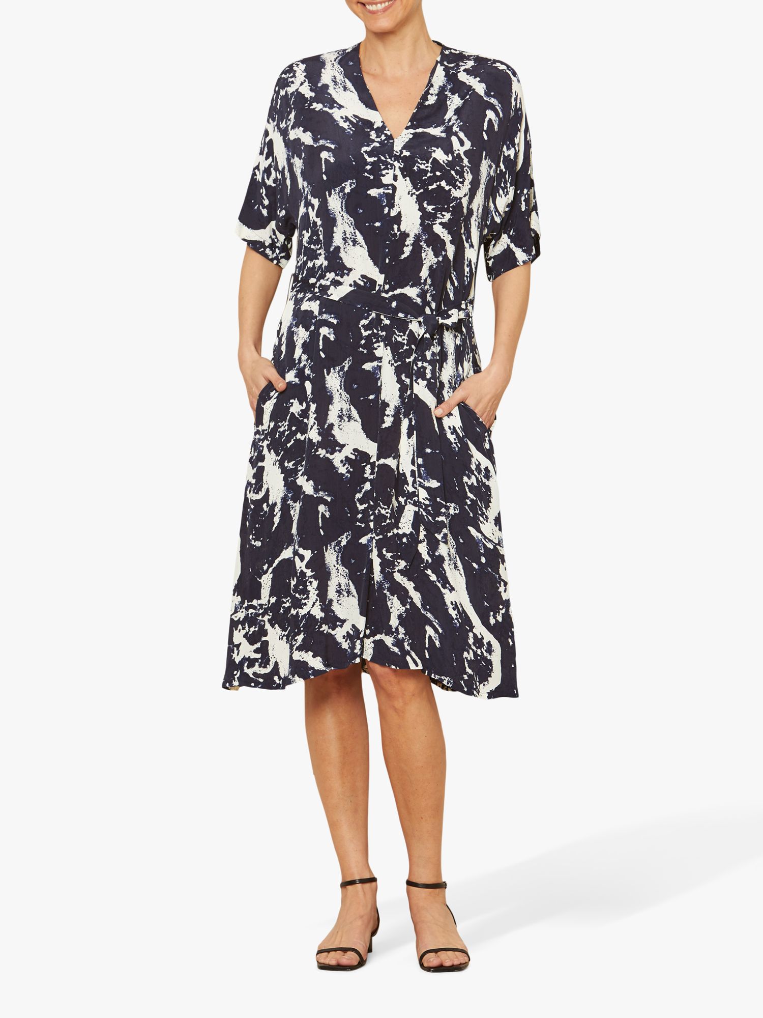 Masai Copenhagen Nell Marble Print Dress, Blazer