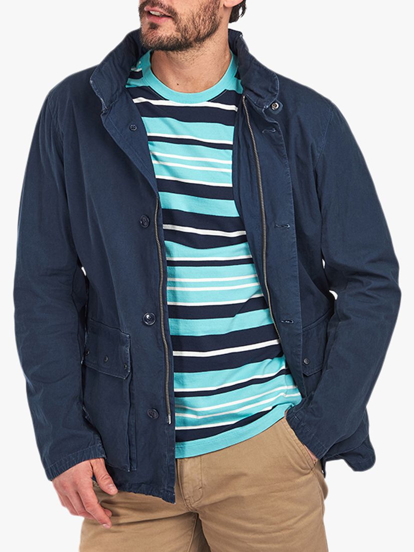 Barbour Grent Casual Field Jacket, Blue at John Lewis & Partners