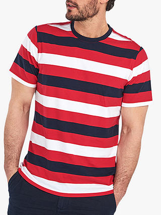 Barbour Duridge Stripe T-Shirt, RE 42 Red