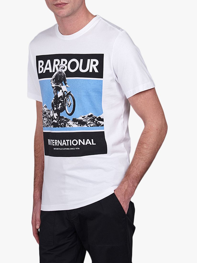 barbour international white t shirt