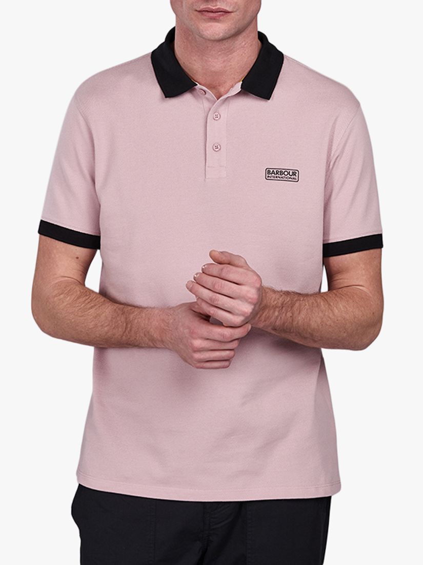 barbour pink polo shirt