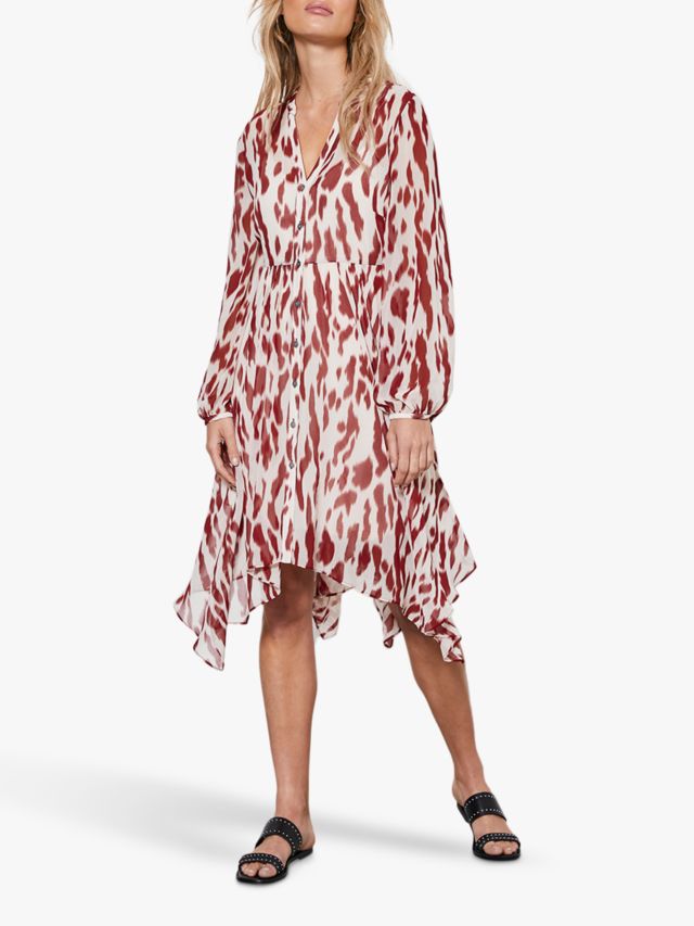 Mint velvet red outlet animal print dress