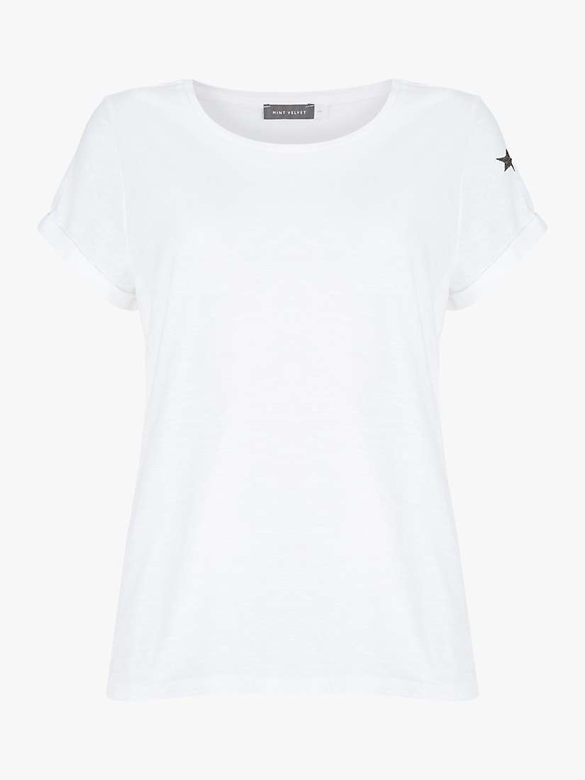 Buy Mint Velvet Cotton Star T-Shirt Online at johnlewis.com