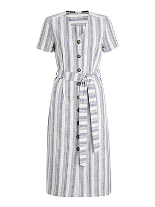 Barbour Dover Stripe Dress, Navy/White