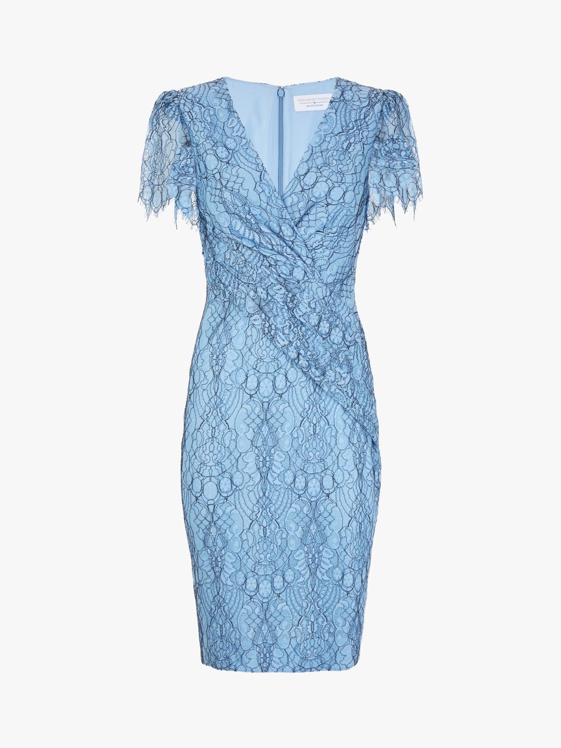 Fenn Wright Manson Amanda Holden Collection Kate Floral Dress, Pale Blue