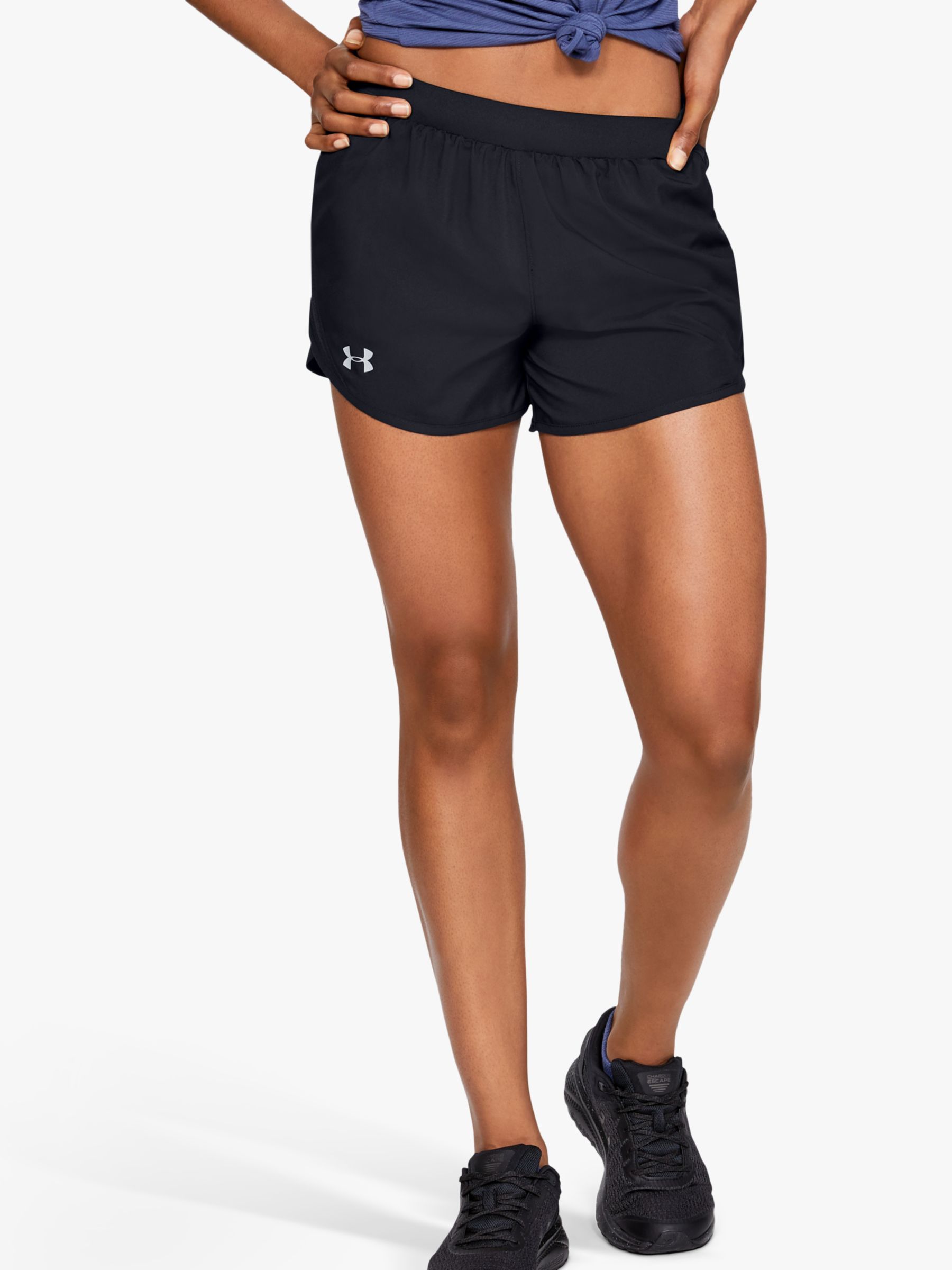Under Armour Fly-By 2.0 Running Shorts, Black/Reflective at John Lewis &  Partners