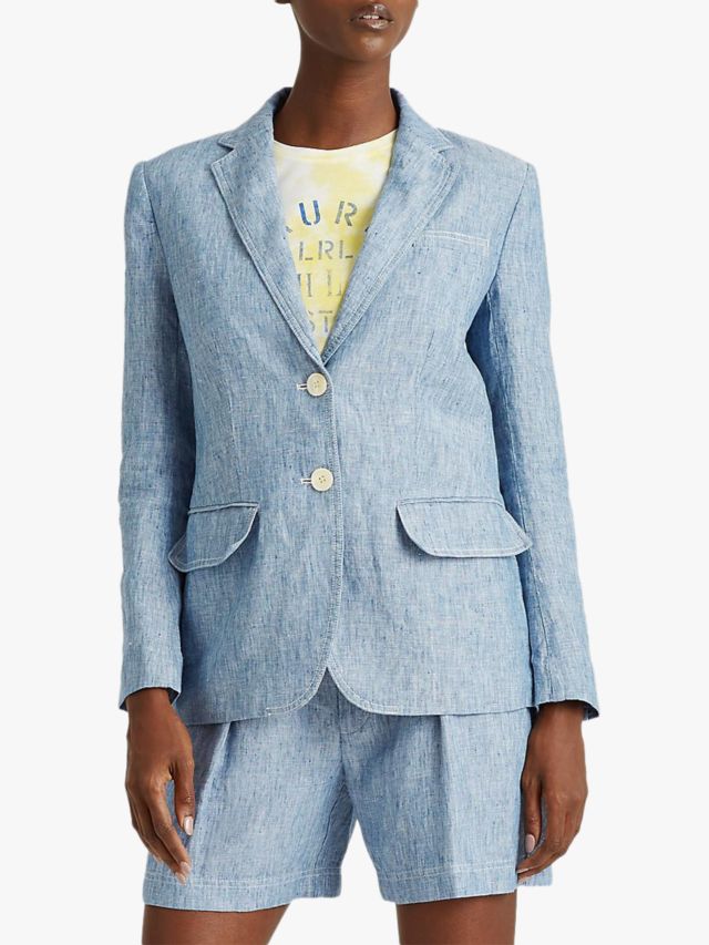 Ralph lauren discount linen blazer womens