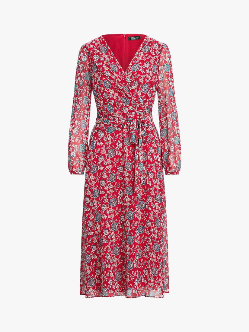 ralph lauren red floral dress