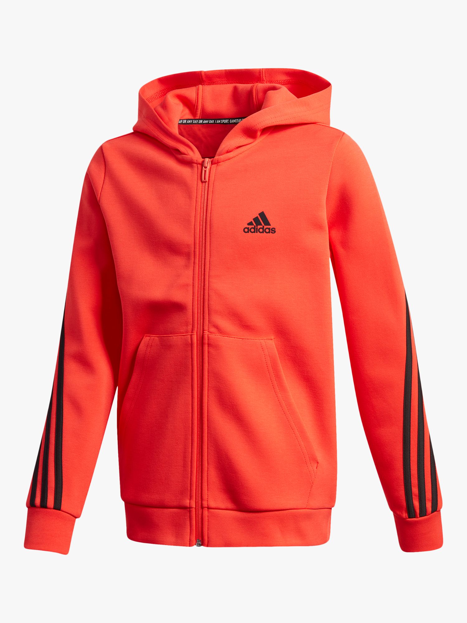 adidas orange zip hoodie