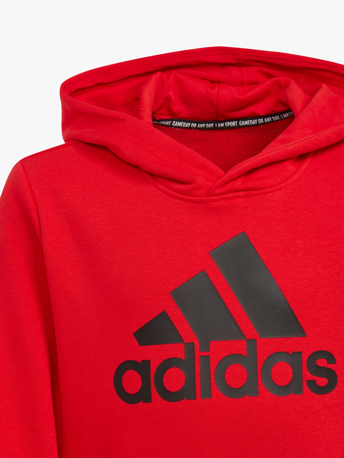 boys red adidas hoodie