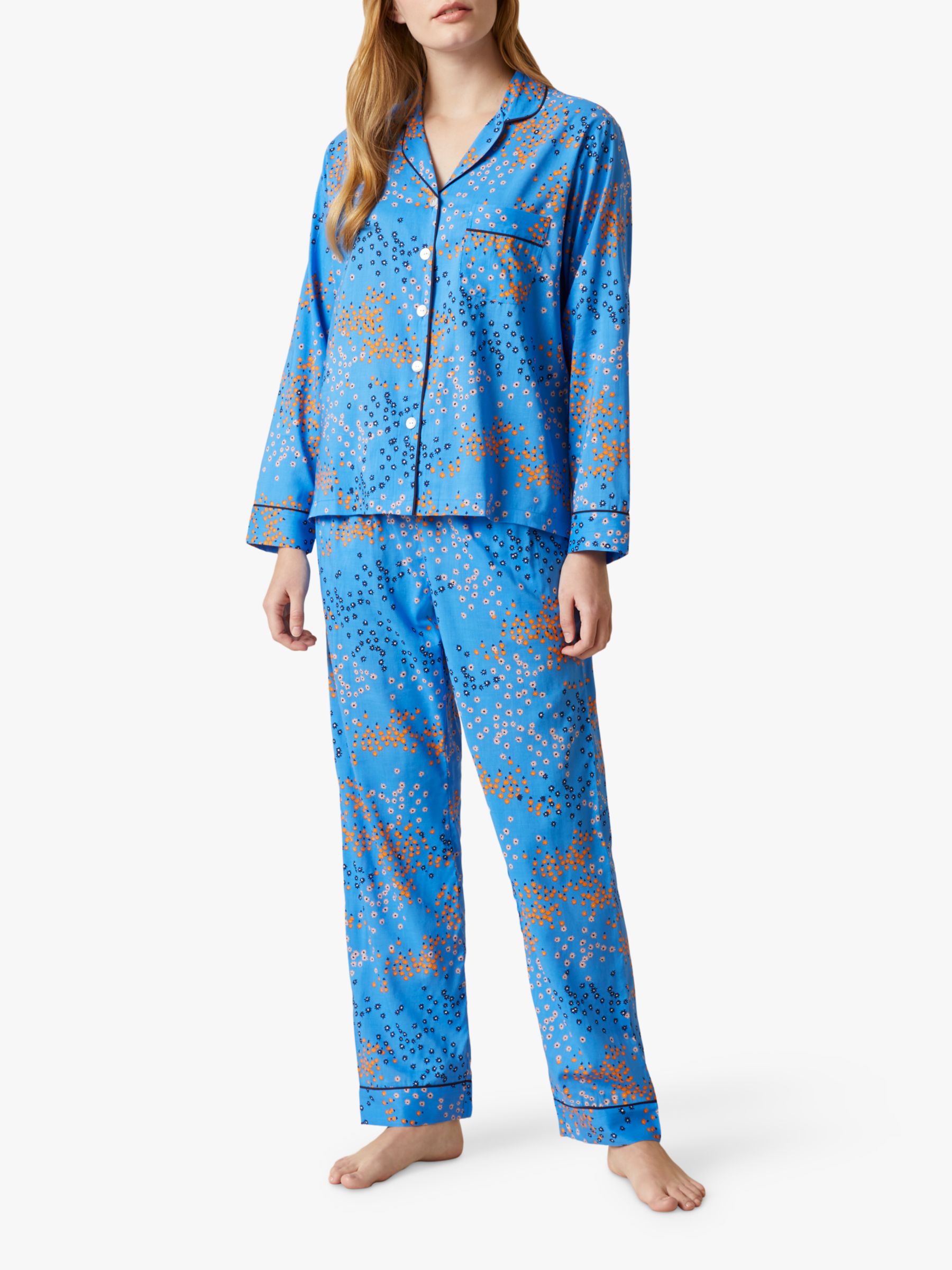 Jigsaw Animal Floral Print Pyjamas Blue Multi At John Lewis Partners
