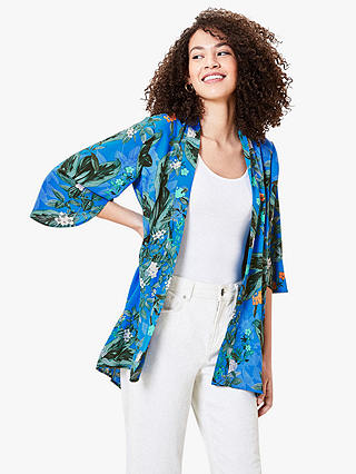 Oasis Tropical Kimono, Blue